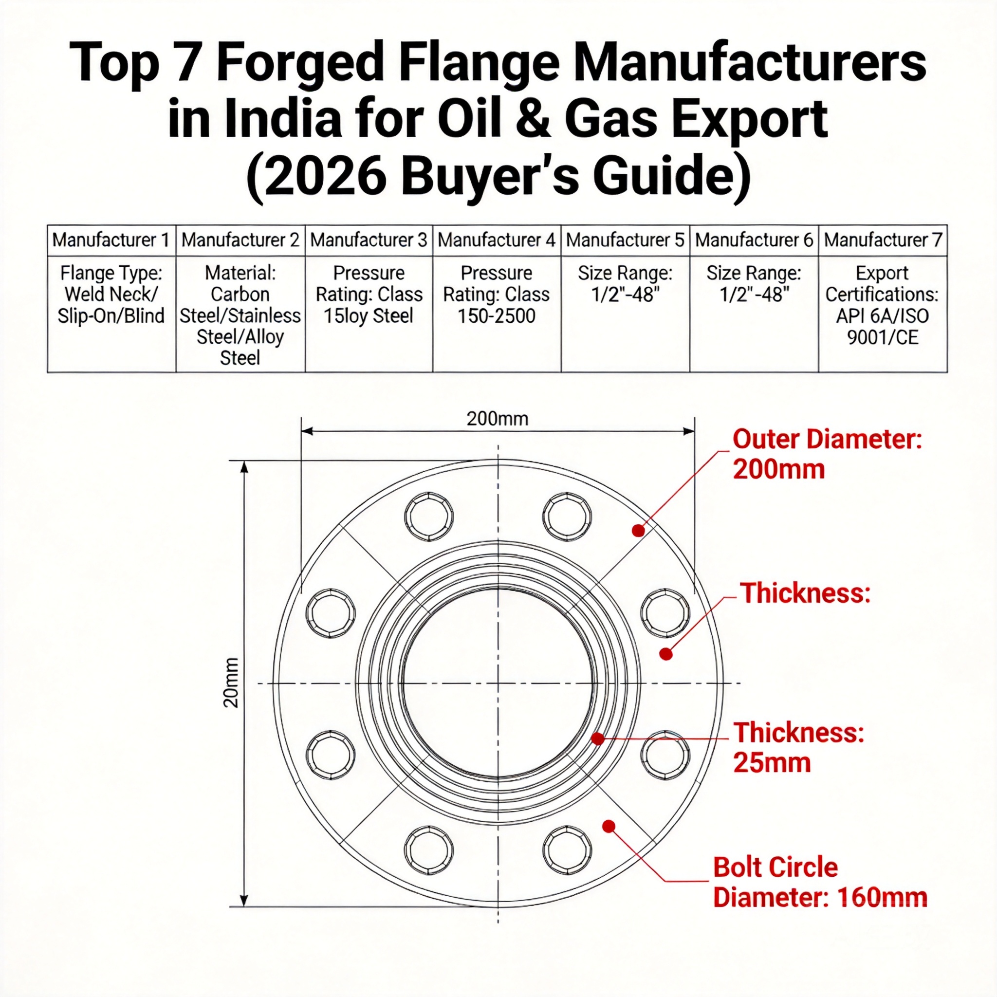 Top 7 Forged Flange Manufacturers in India for Oil & Gas Export (2026 Buyer's Guide)