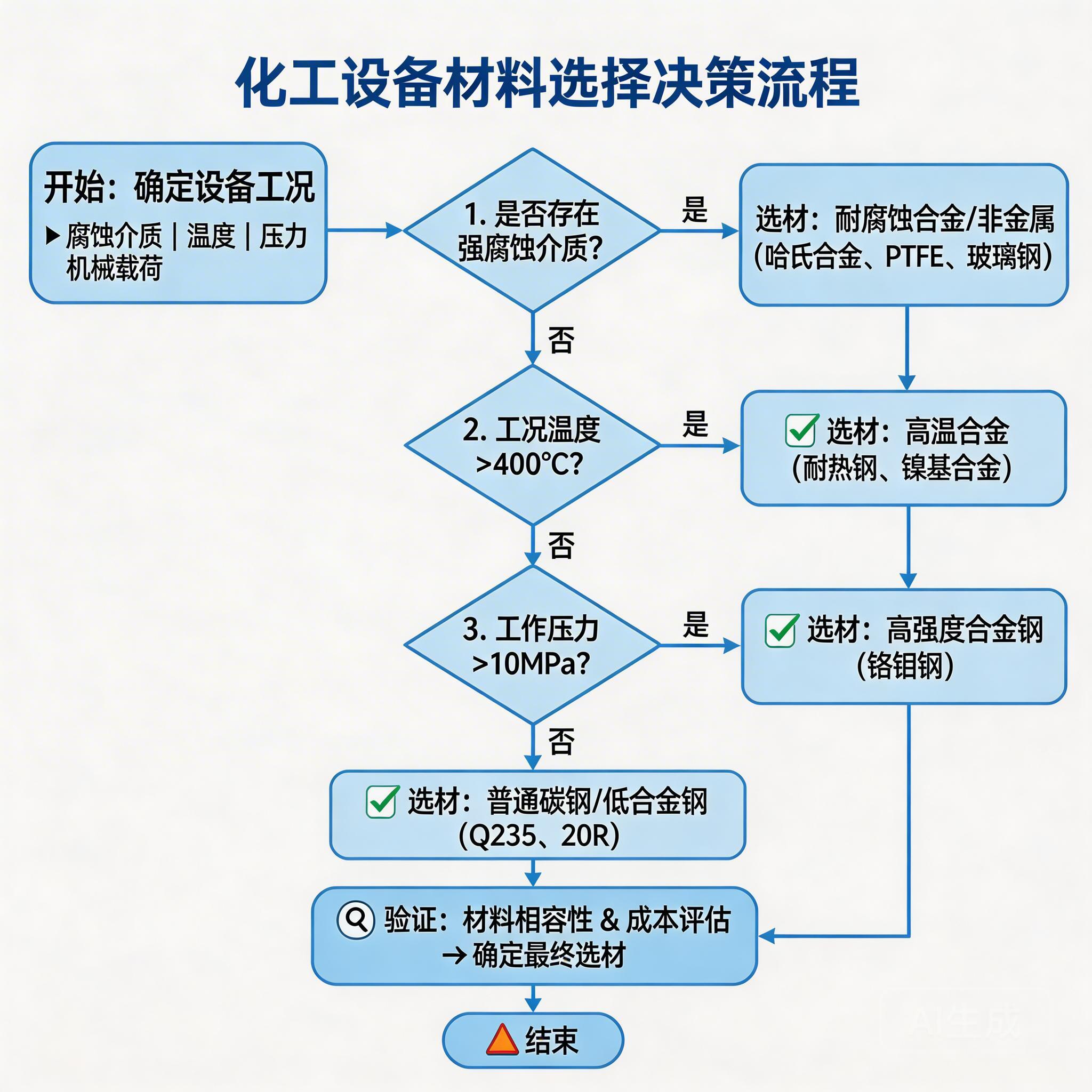 Material selection decision flow chart