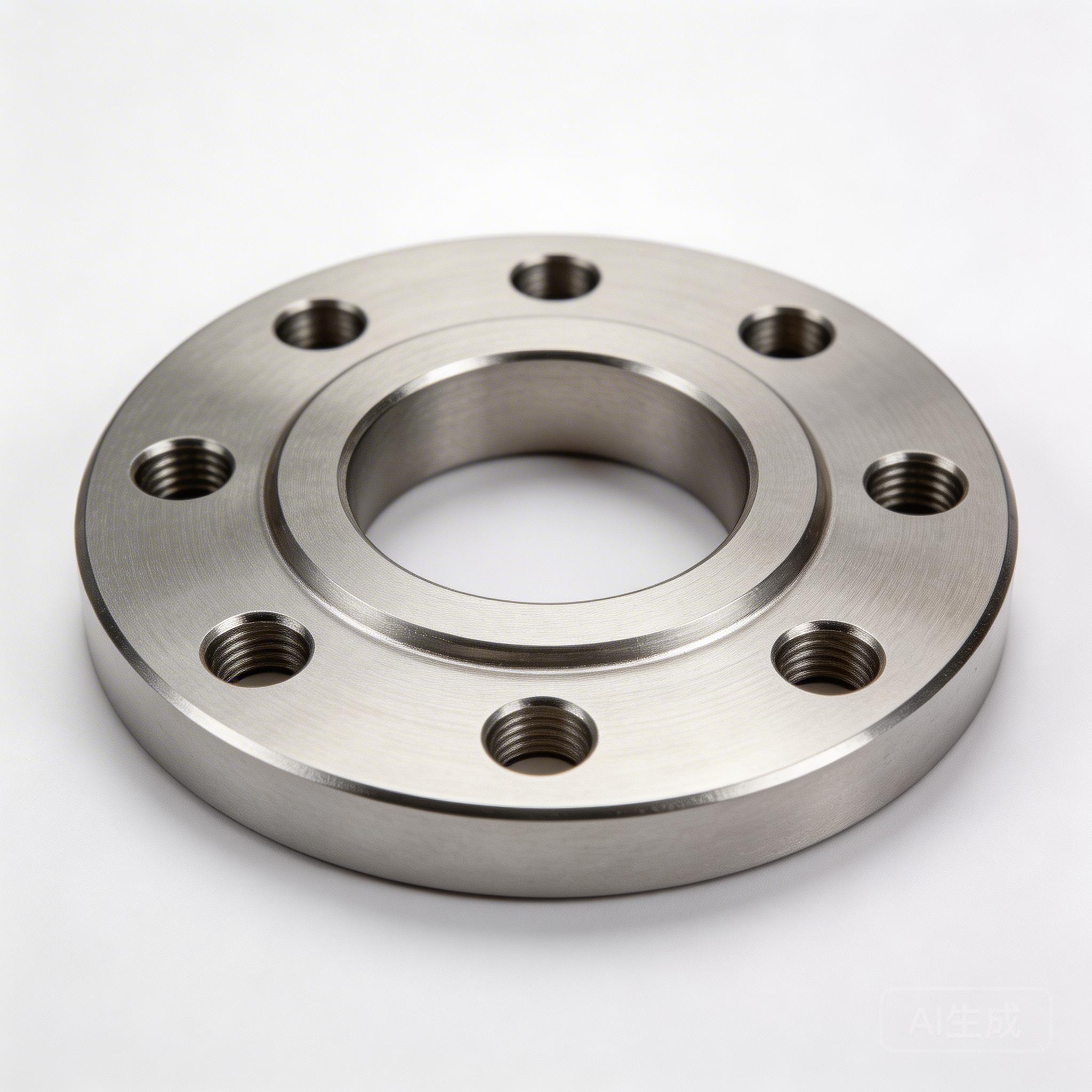 High precision stainless steel flange product close-up